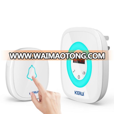 Wireless Touch Flash night Light Remote Control Waterproof Doorbell ring chime 5 Levels Volume Night Light